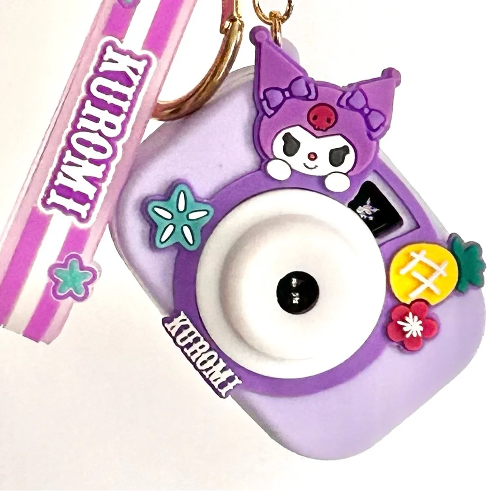 💜Kuromi Camera Adorable Wristlet Keychain Backpack Accessory